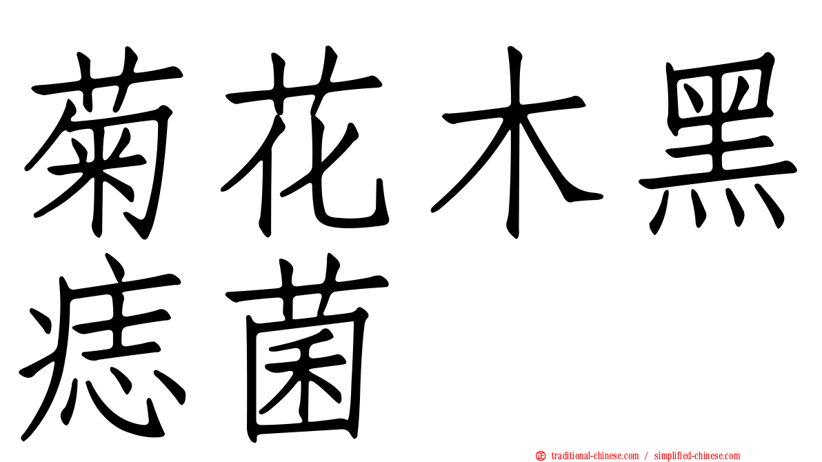 菊花木黑痣菌