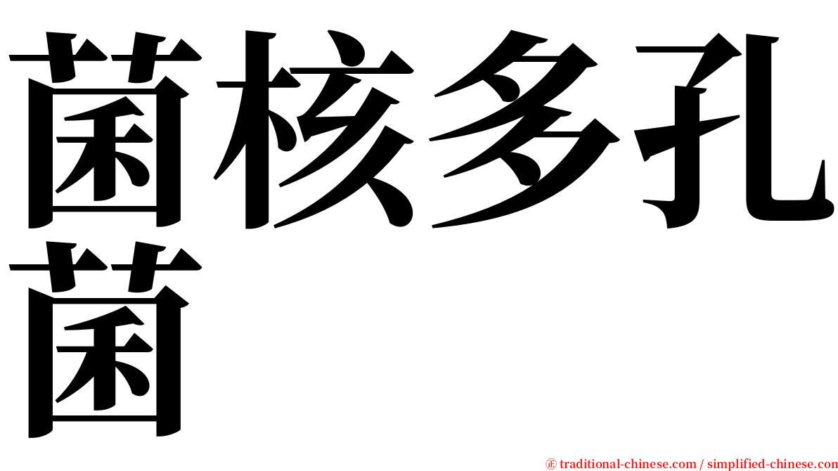 菌核多孔菌 serif font