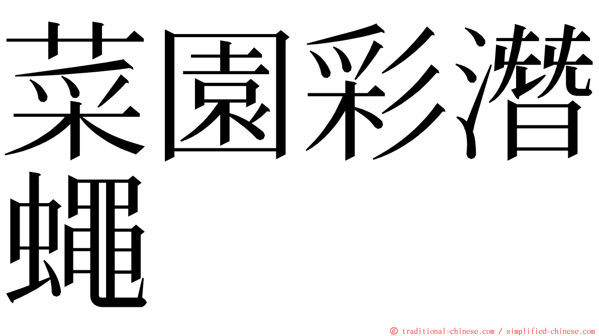 菜園彩潛蠅 ming font