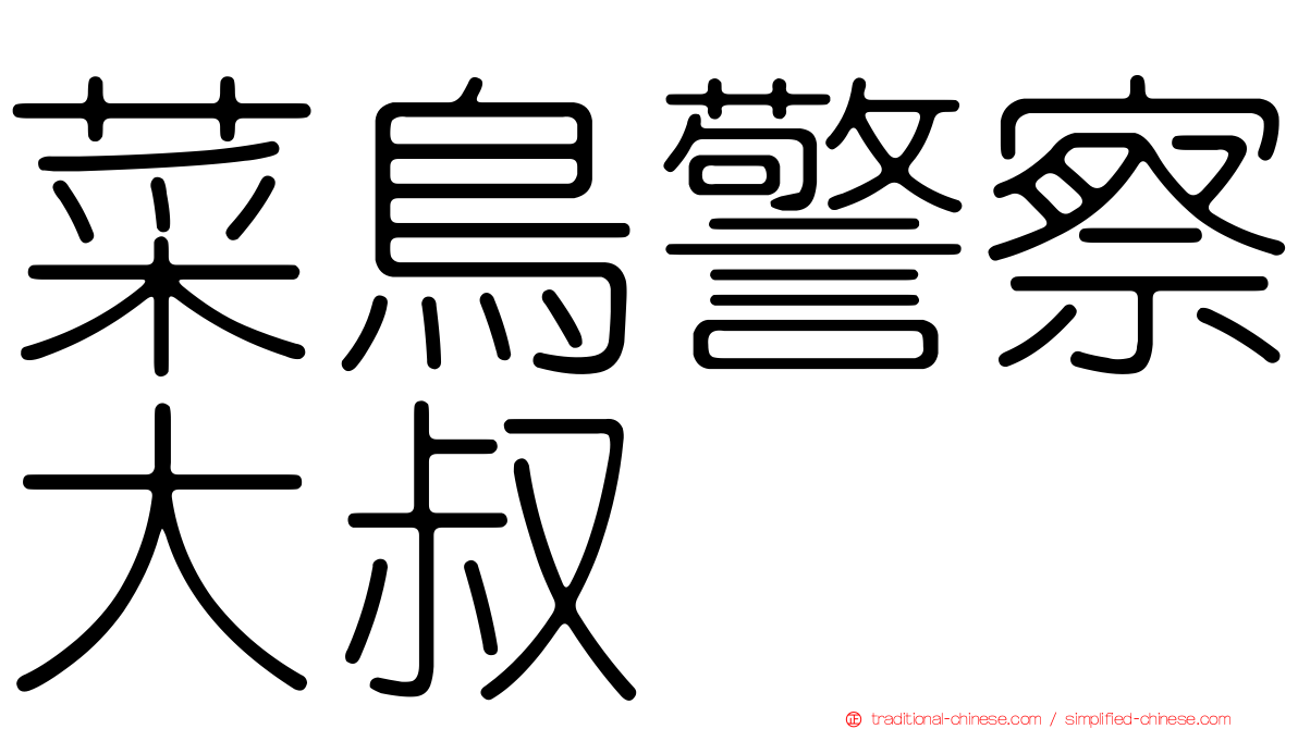 菜鳥警察大叔
