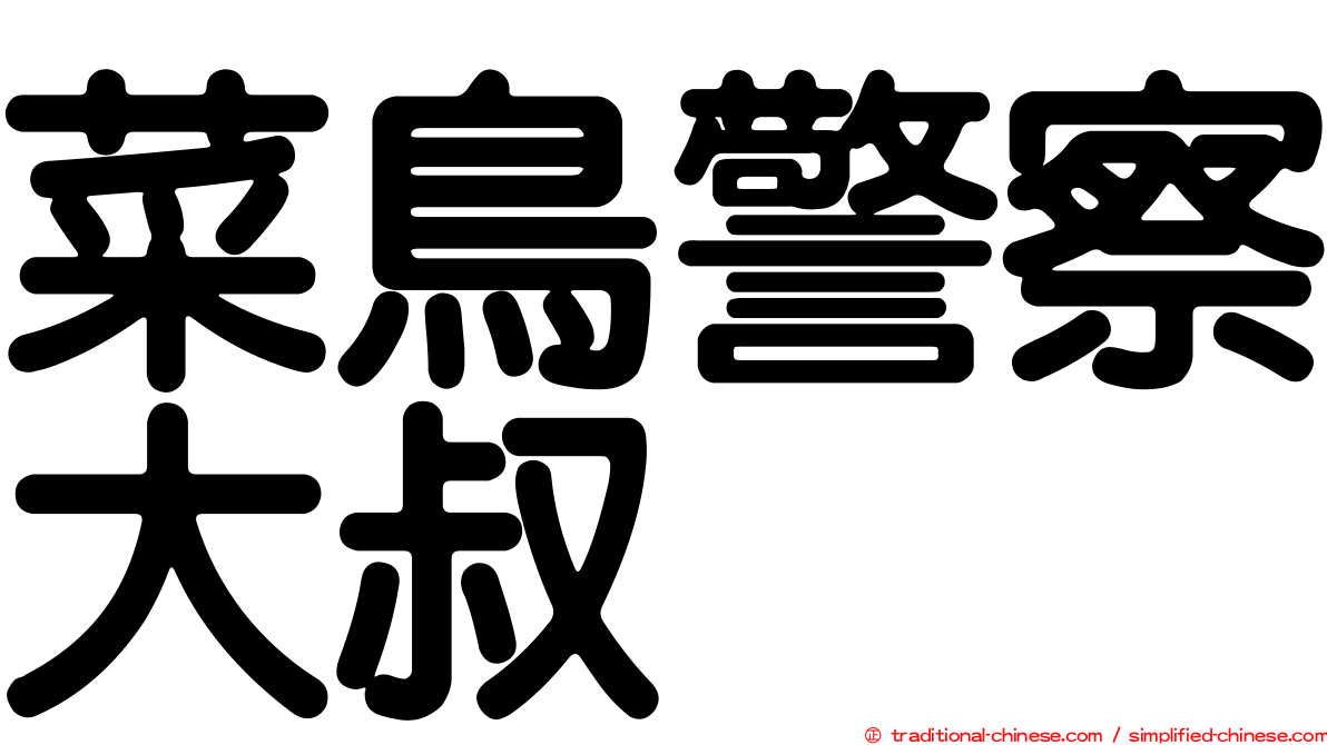 菜鳥警察大叔