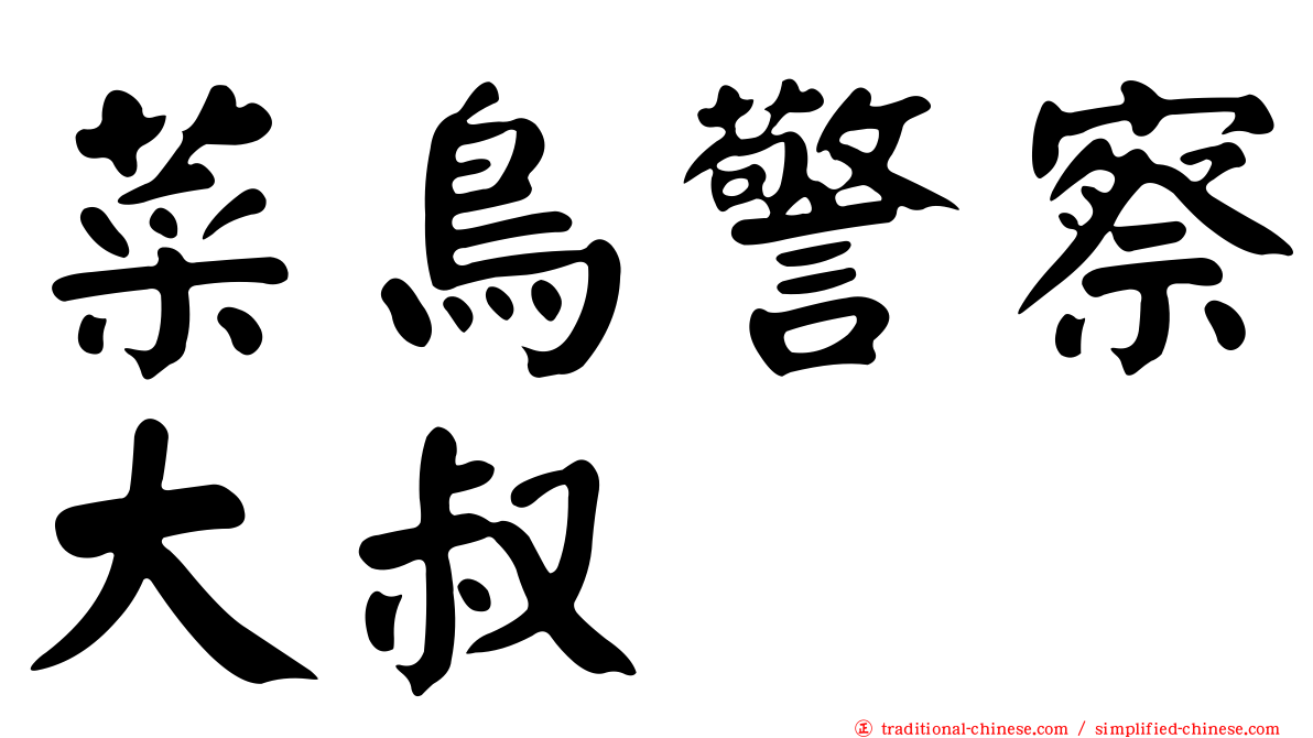 菜鳥警察大叔