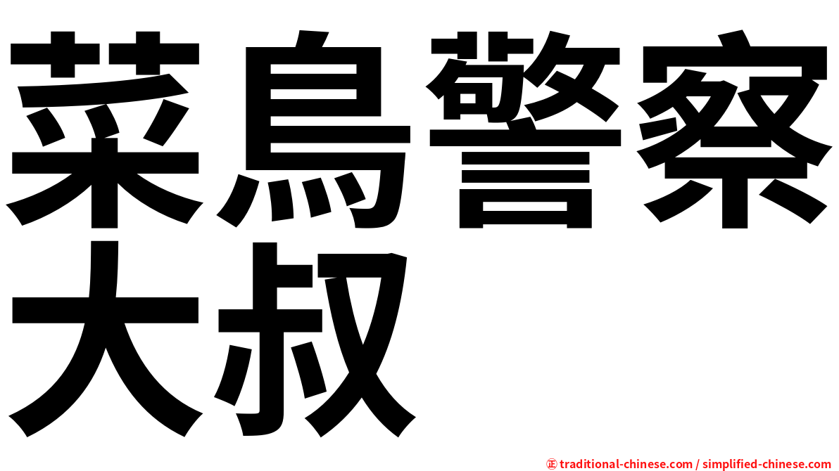 菜鳥警察大叔
