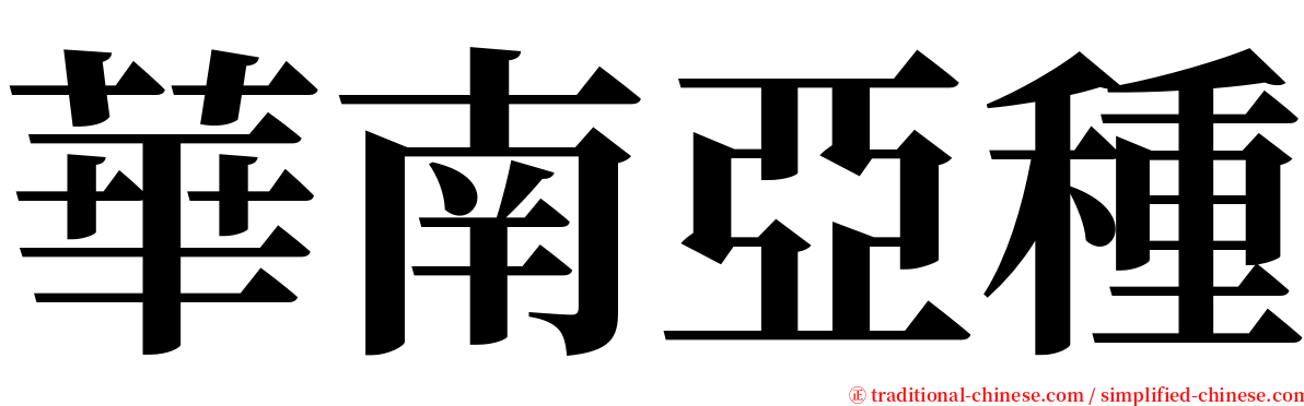 華南亞種 serif font