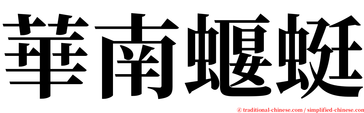 華南蝘蜓 serif font