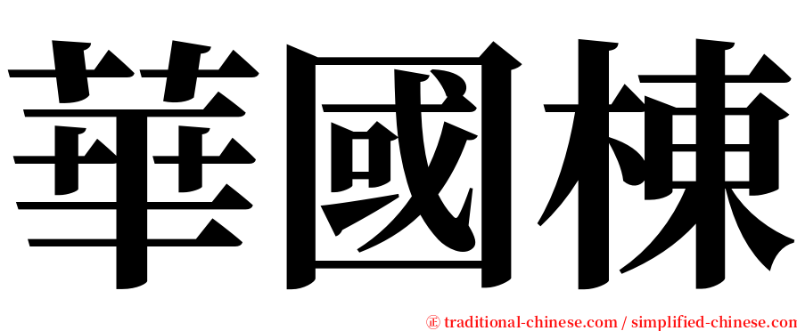 華國棟 serif font