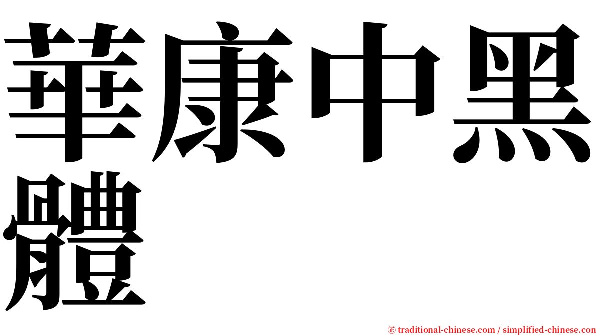 華康中黑體 serif font