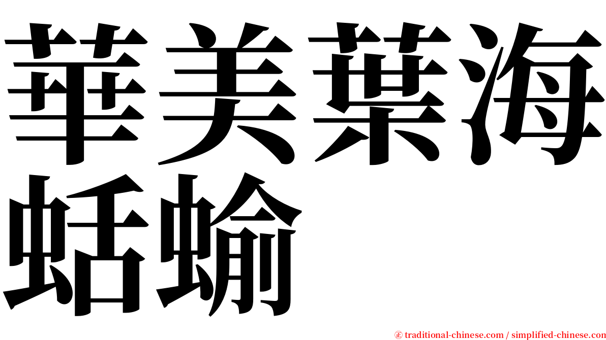 華美葉海蛞蝓 serif font