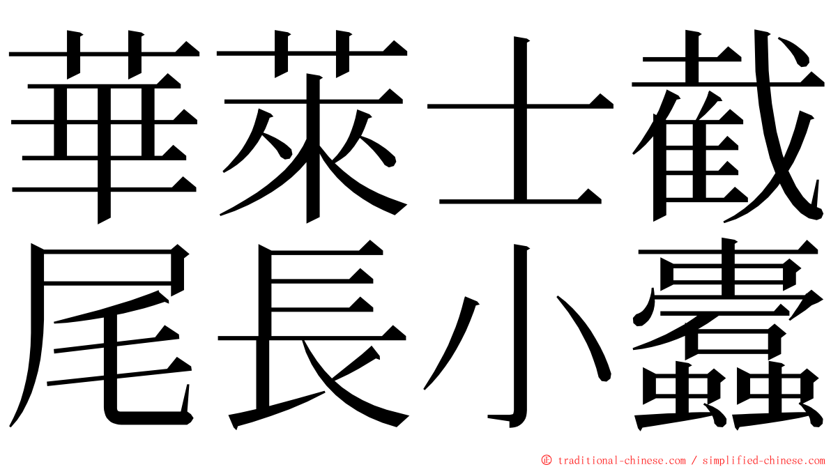 華萊士截尾長小蠹 ming font