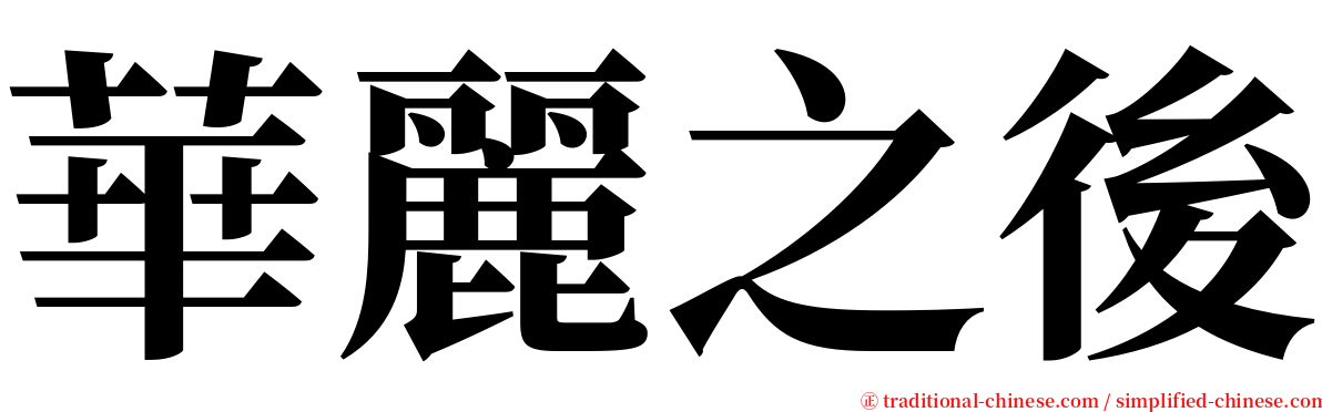 華麗之後 serif font