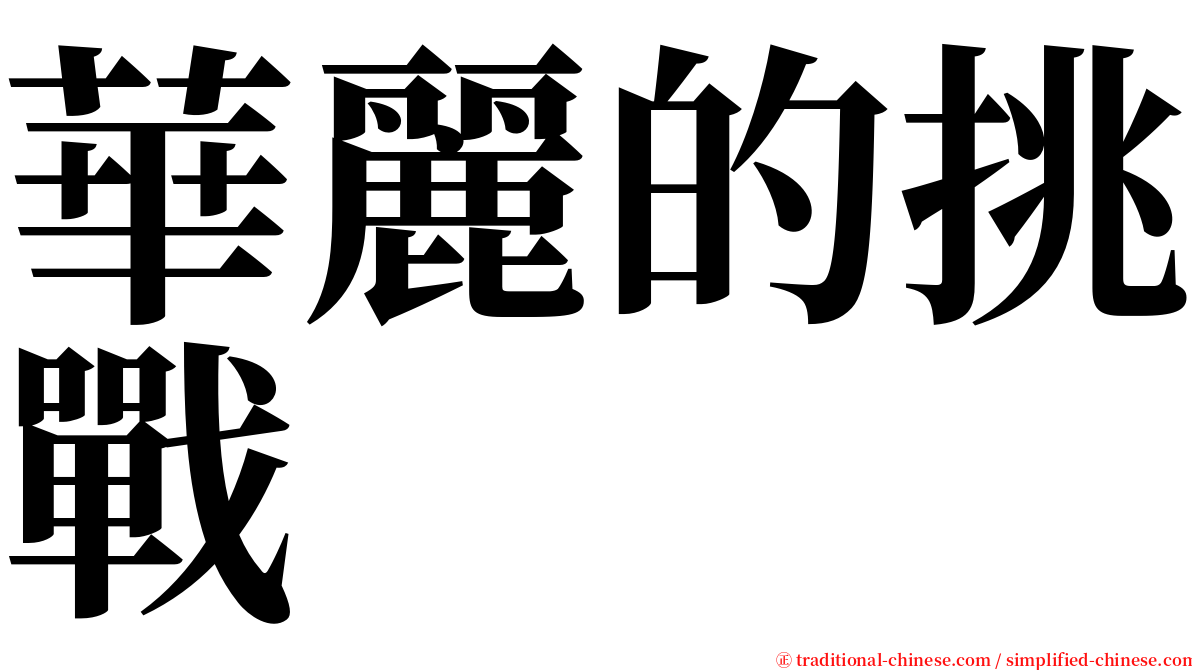 華麗的挑戰 serif font