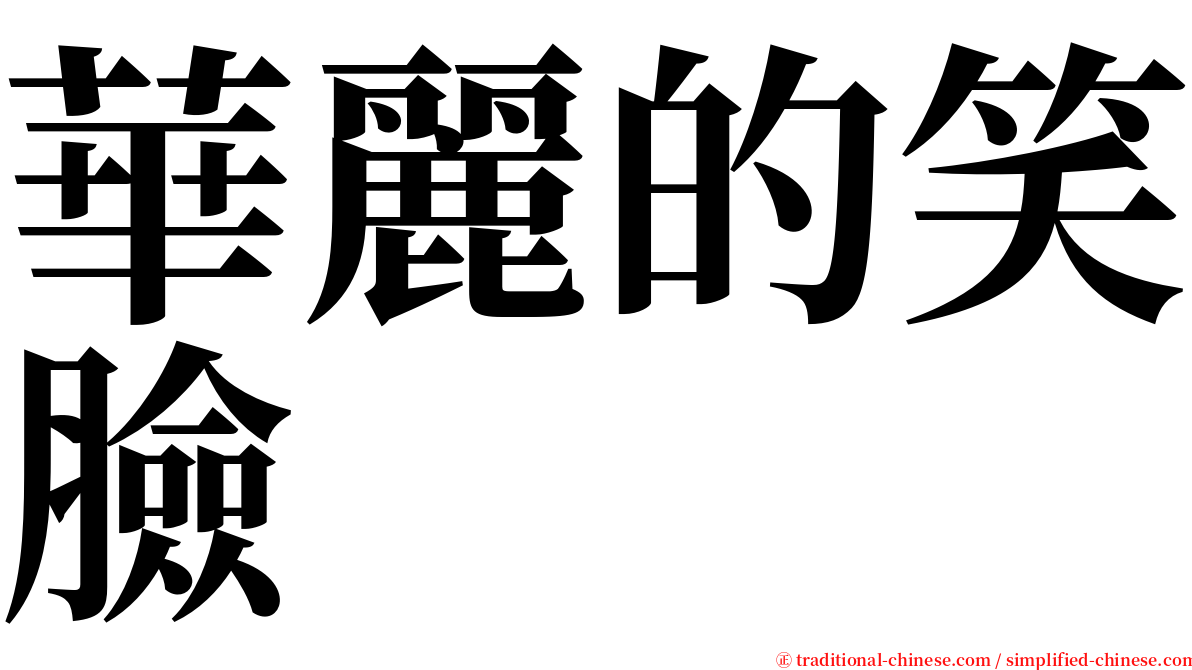 華麗的笑臉 serif font