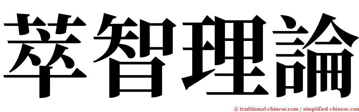 萃智理論 serif font