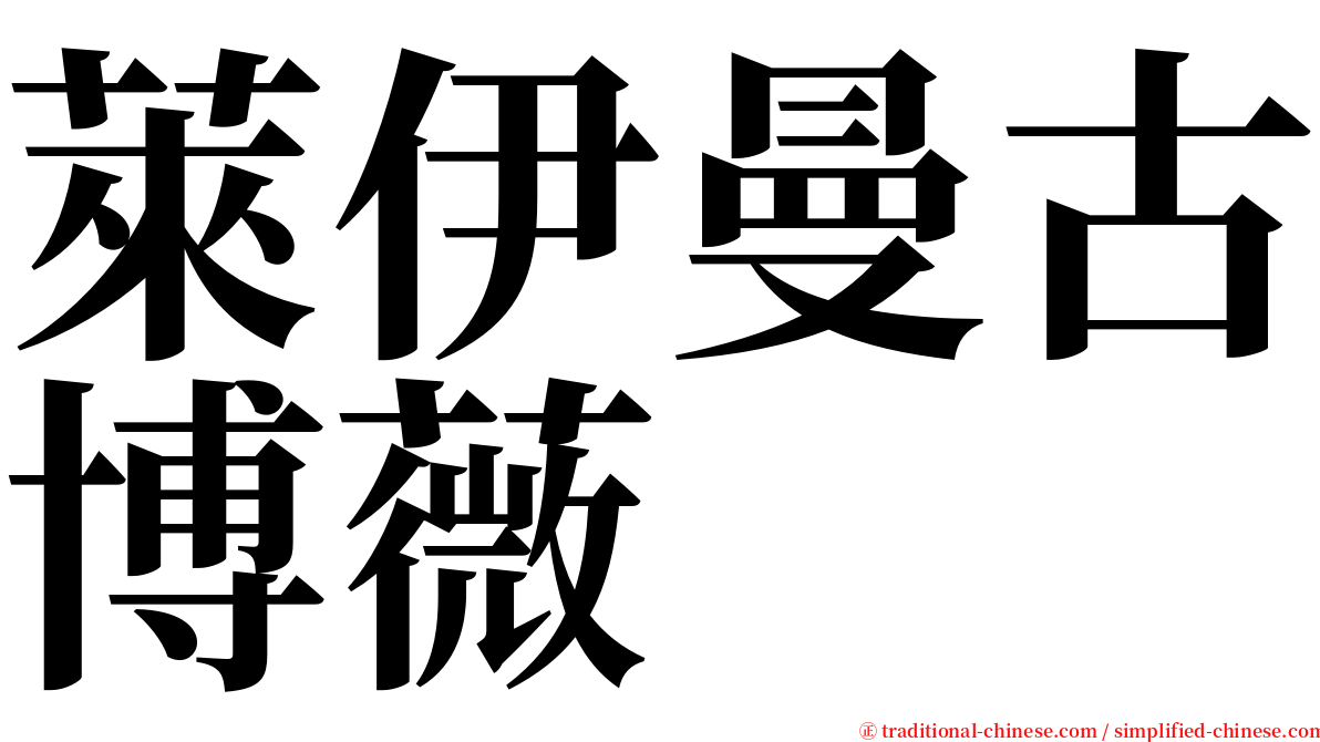 萊伊曼古博薇 serif font