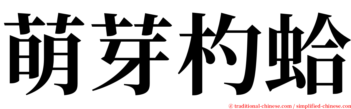 萌芽杓蛤 serif font