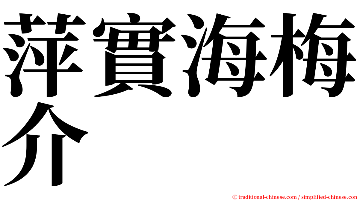 萍實海梅介 serif font