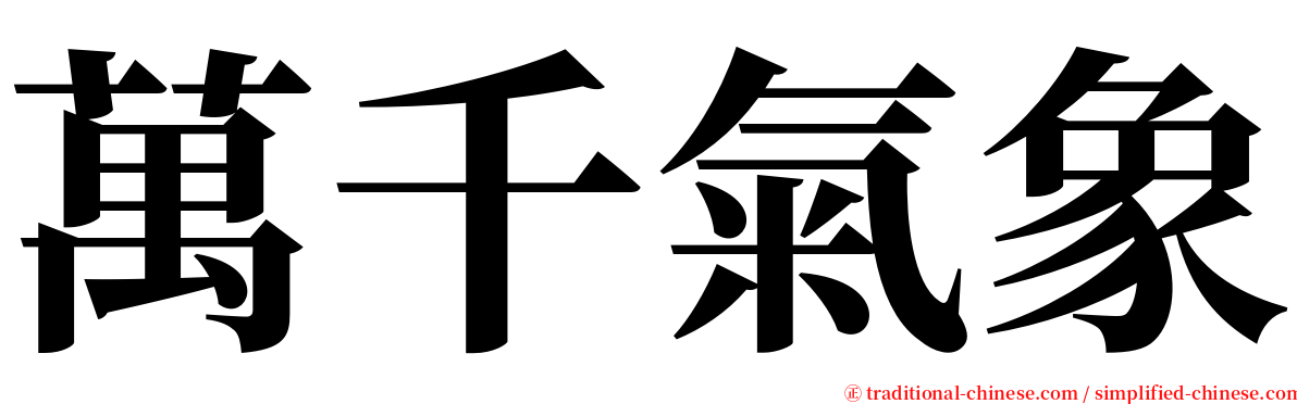 萬千氣象 serif font