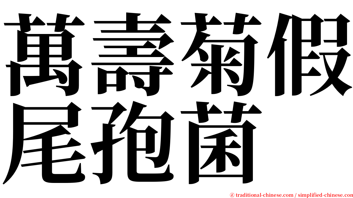 萬壽菊假尾孢菌 serif font