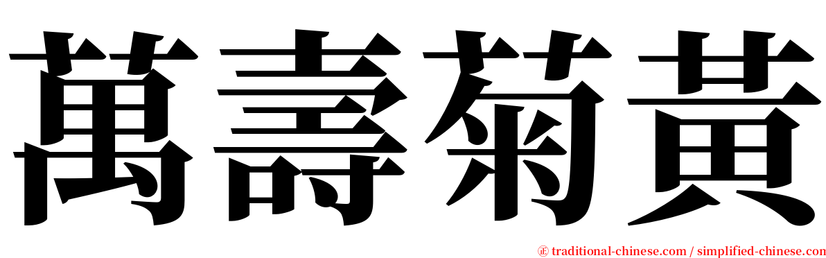 萬壽菊黃 serif font