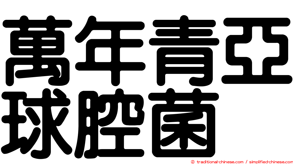 萬年青亞球腔菌