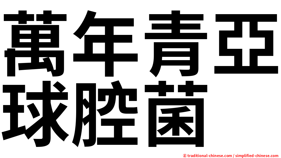 萬年青亞球腔菌