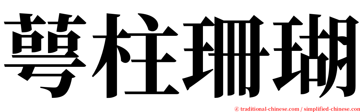 萼柱珊瑚 serif font