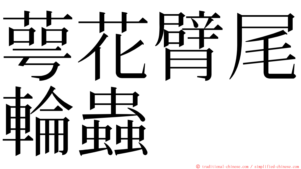 萼花臂尾輪蟲 ming font