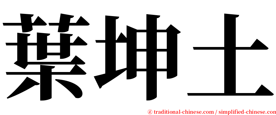 葉坤土 serif font