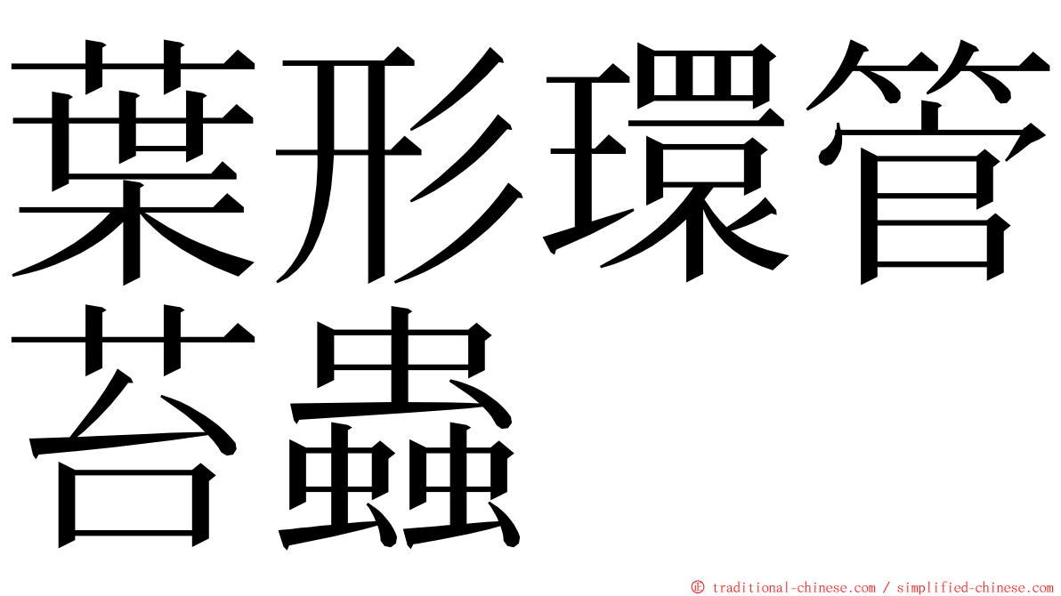 葉形環管苔蟲 ming font