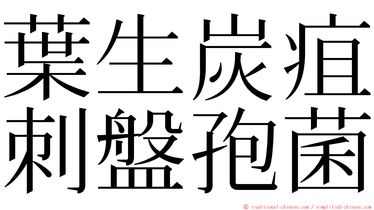 葉生炭疽刺盤孢菌 ming font