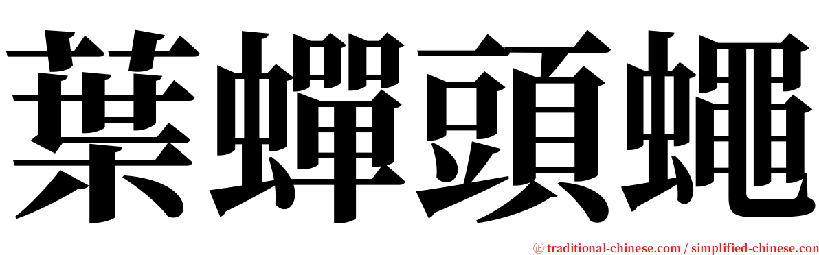 葉蟬頭蠅 serif font