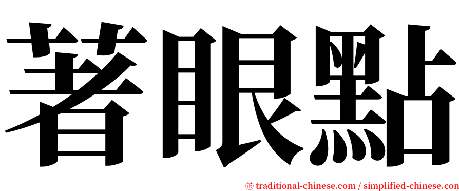 著眼點 serif font