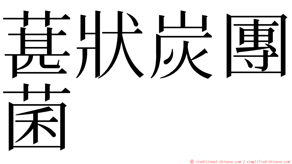 葚狀炭團菌 ming font