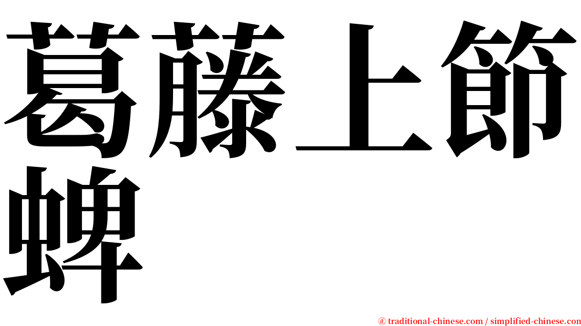 葛藤上節蜱 serif font