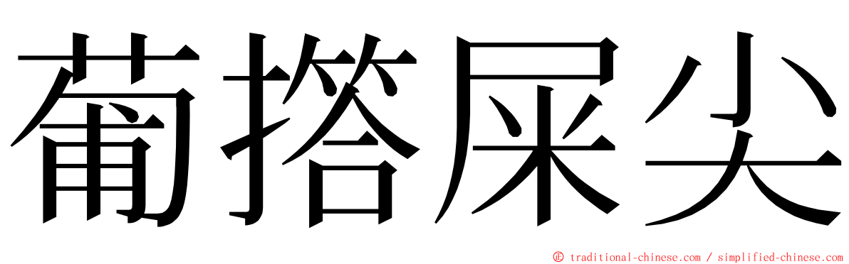 葡撘屎尖 ming font