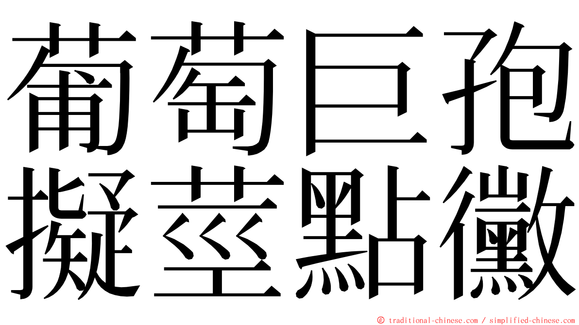 葡萄巨孢擬莖點黴 ming font