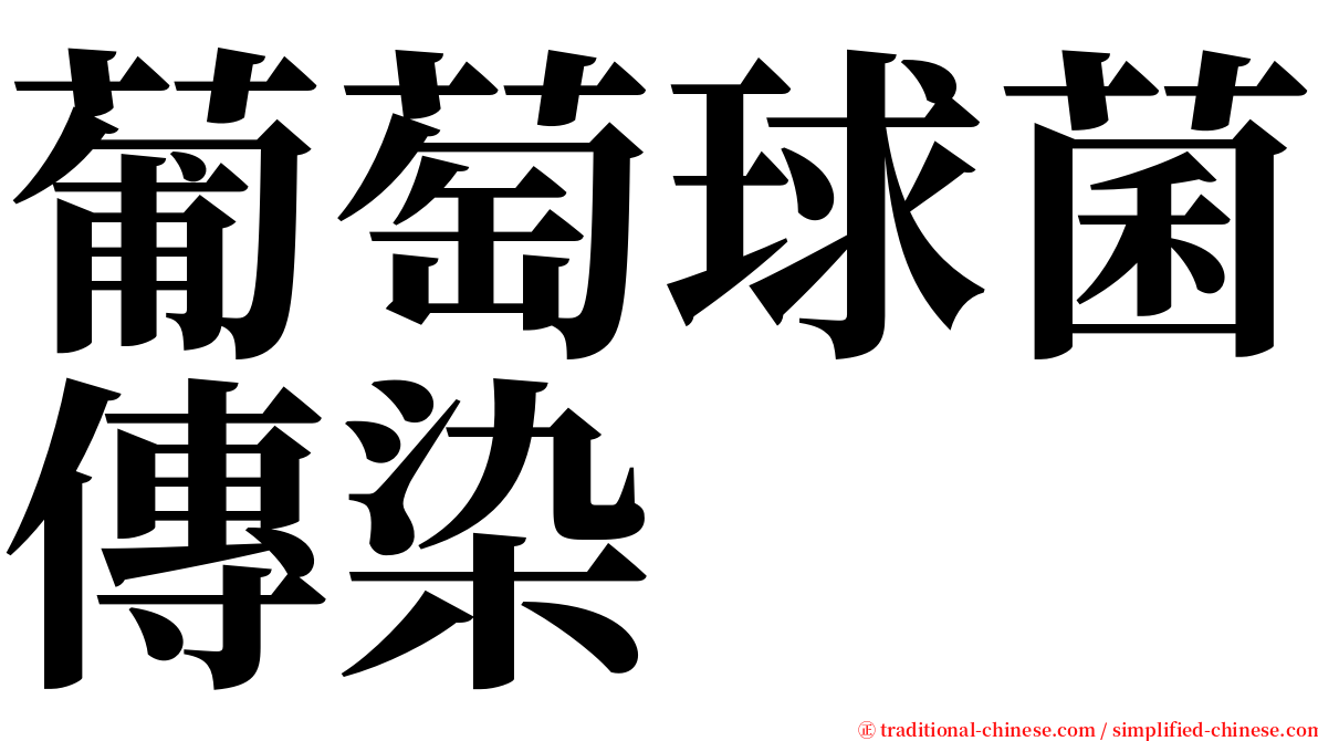 葡萄球菌傳染 serif font