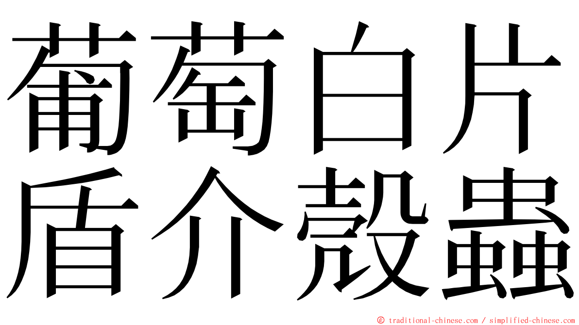 葡萄白片盾介殼蟲 ming font