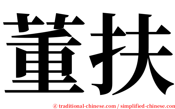 董扶 serif font