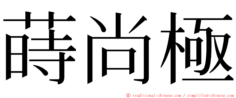 蒔尚極 ming font