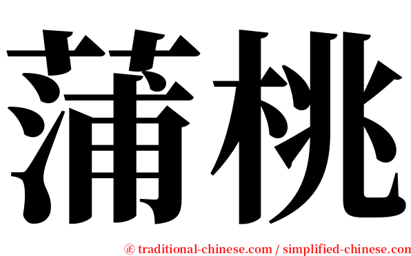 蒲桃 serif font