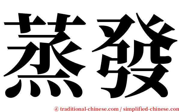 蒸發 serif font