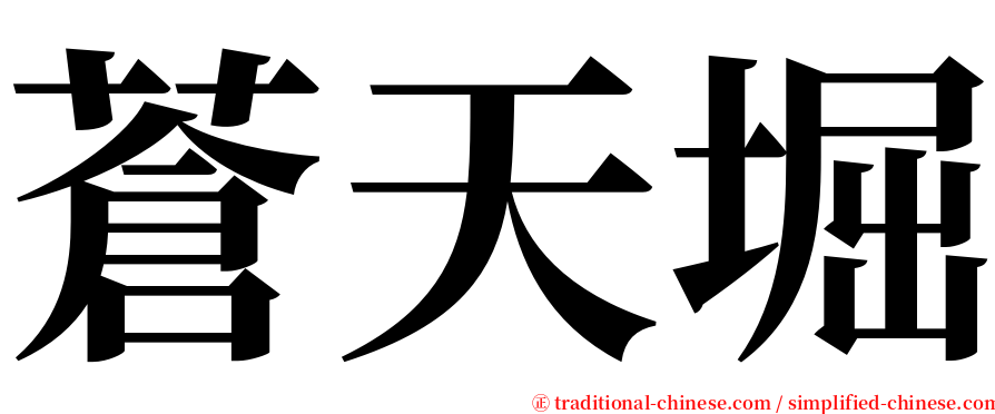 蒼天堀 serif font