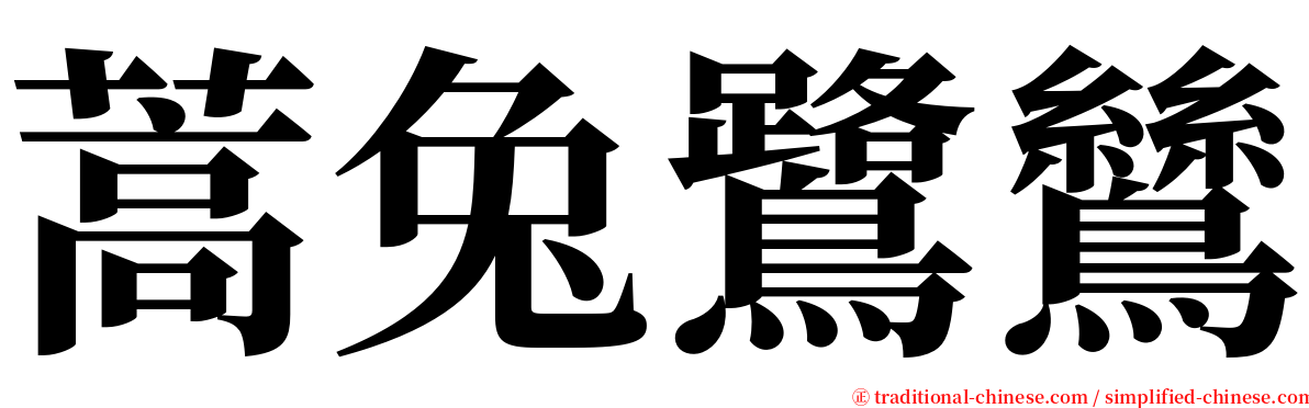 蒿兔鷺鷥 serif font