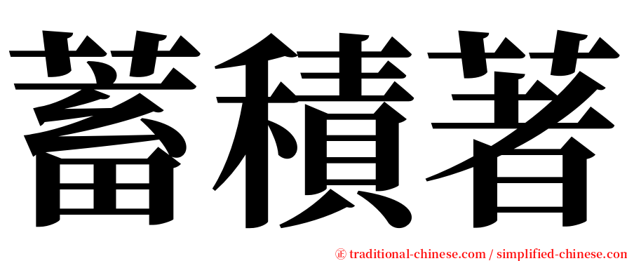 蓄積著 serif font