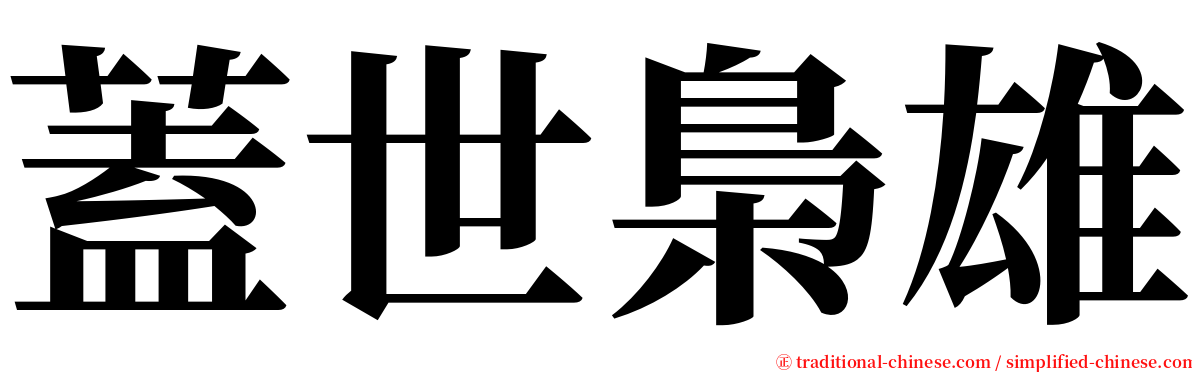 蓋世梟雄 serif font