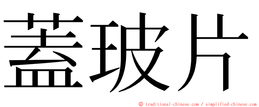 蓋玻片 ming font