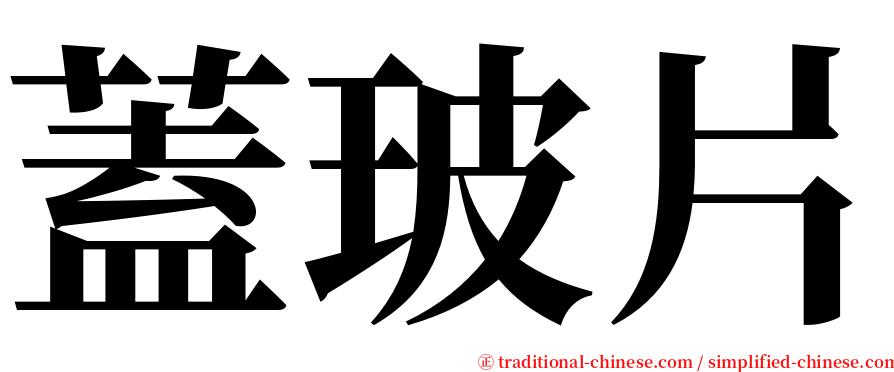 蓋玻片 serif font