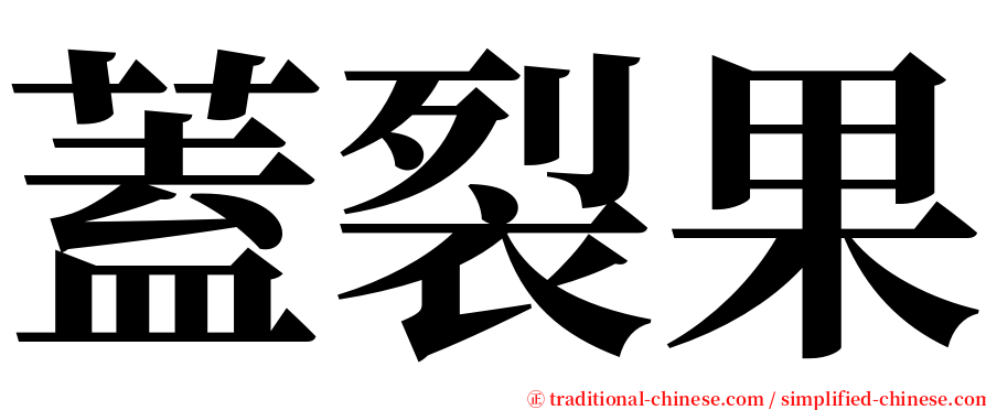 蓋裂果 serif font