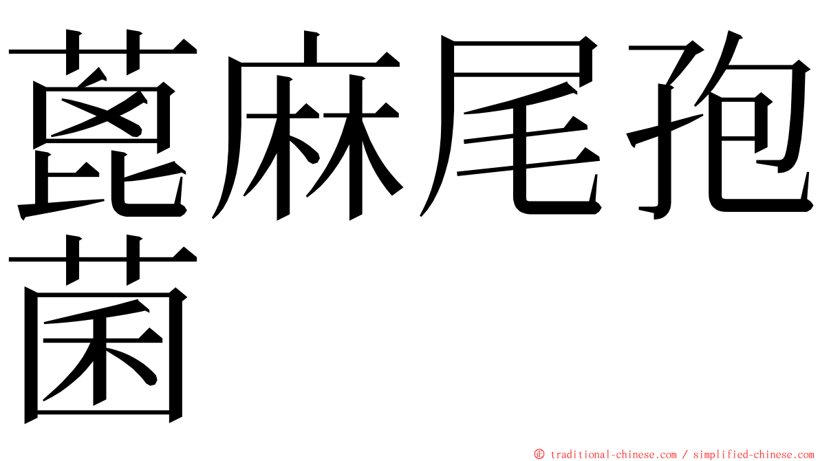 蓖麻尾孢菌 ming font